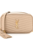 Grain De Poudre Matelasse Monogram Mini Lou Camera Bag Dark Beige