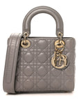 Lambskin Cannage Small My ABCD1OR Lady D1OR Grey