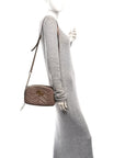 Calfskin Matelasse Small GG Marmont Chain Shoulder Bag Porcelain Rose