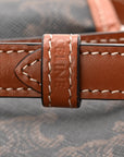 Canvas Calfskin Triomphe Mini Besace Tan