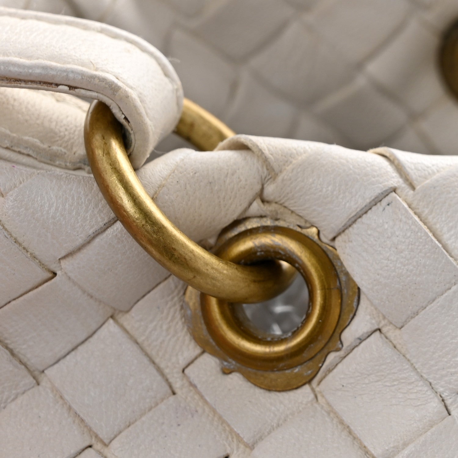 Nappa Intrecciato Small Capri Tote White