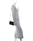 Lambskin Quilted Trendy CC Wallet On Chain WOC Black