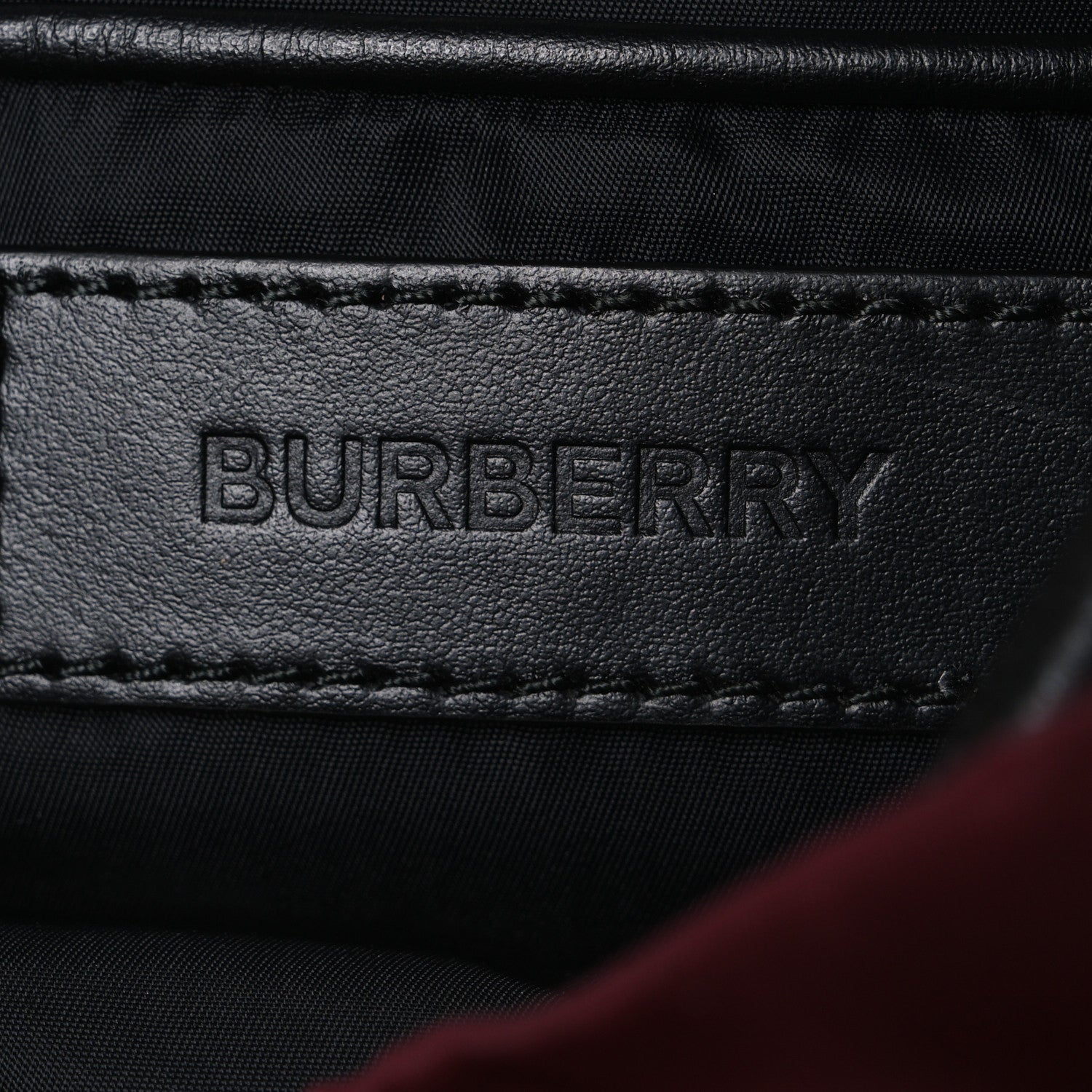 Nylon Medium Rucksack Backpack Burgundy Red