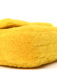 Fluffy Shearling Triomphe Claude Chain Shoulder Bag Yellow