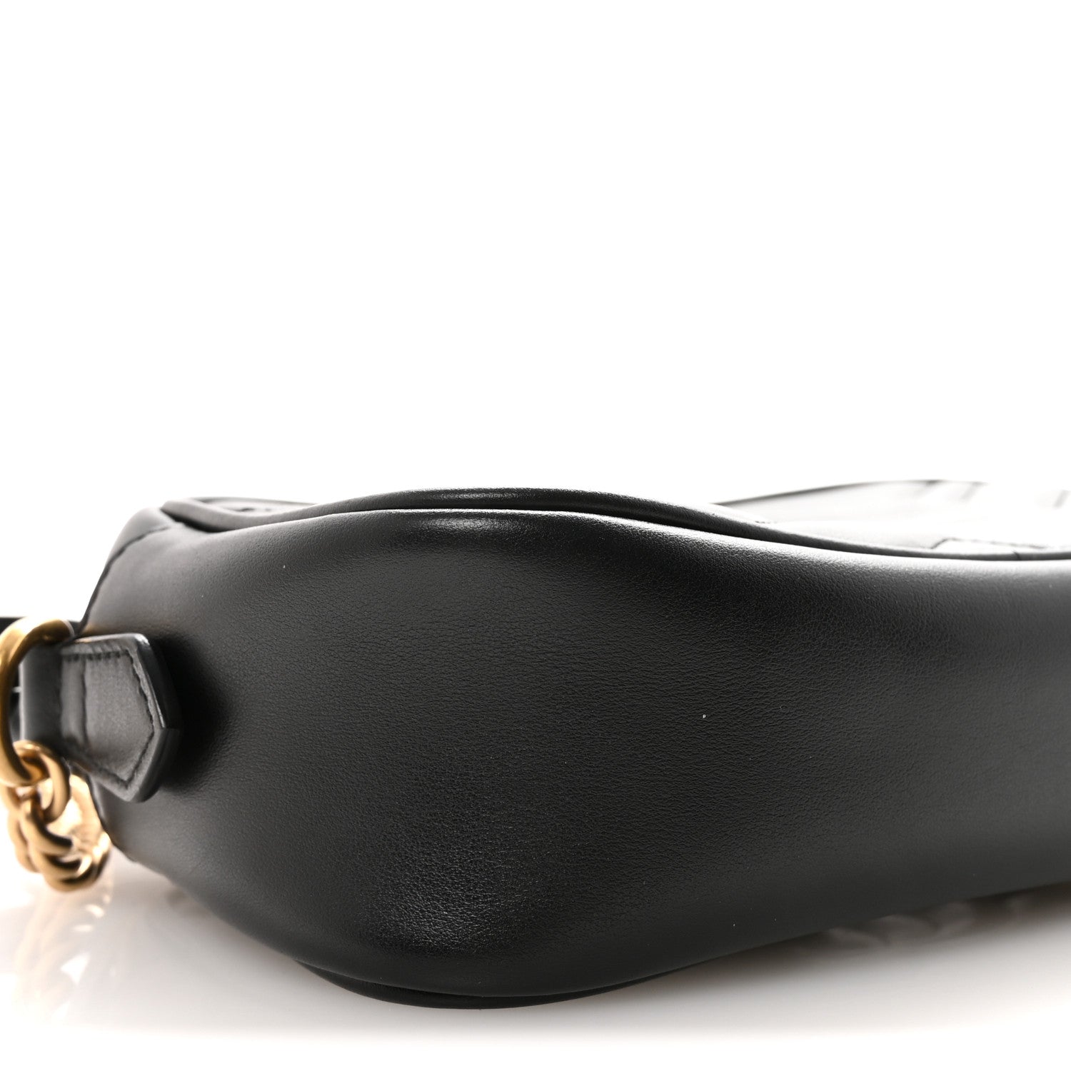 Calfskin Matelasse Mini GG Marmont Chain Shoulder Bag Black