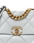 Lambskin Quilted Medium CHNL 19 Flap Light Blue
