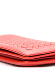 Nappa Intrecciato Continental Wallet on Chain Red