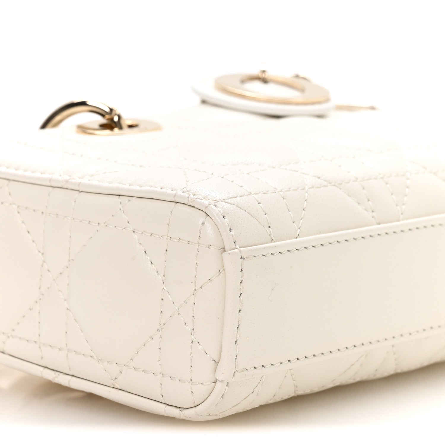Lambskin Cannage Micro Lady D-Joy Latte