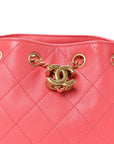 Caviar Quilted Mini CHNL 25 Handbag Coral