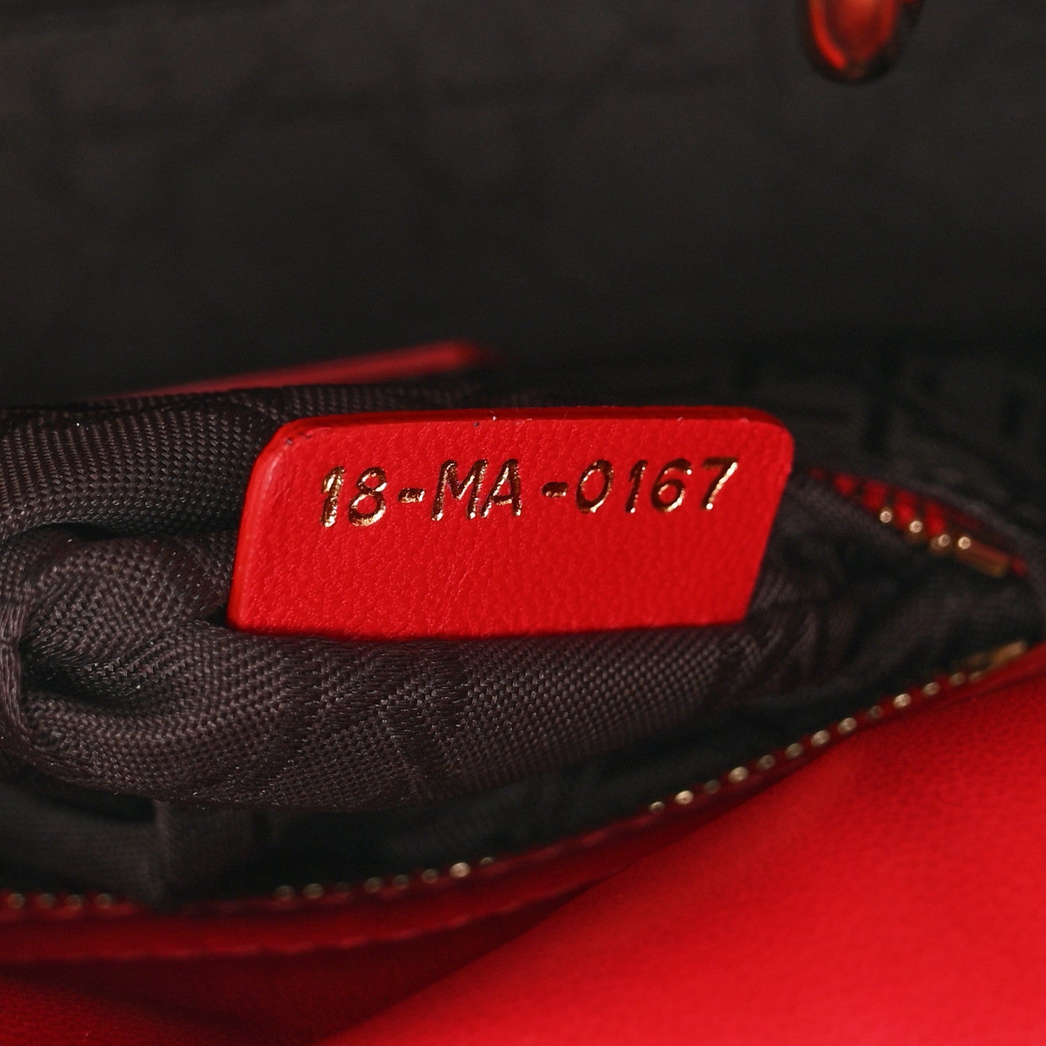 Lambskin Cannage Mini Lady D1OR Red