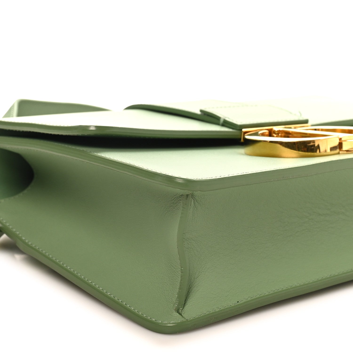 Smooth Calfskin 30 Montaigne Flap Bag Mint Green