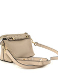 Vitello King Logo Embossed Mini By The Way Boston Bag Nuvola