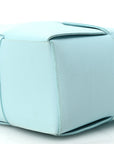 Grained Calfskin Maxi Intrecciato Small Arco Tote Pale Blue