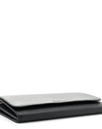 Saffiano Bi-Color Wallet On Chain Black Fuoco