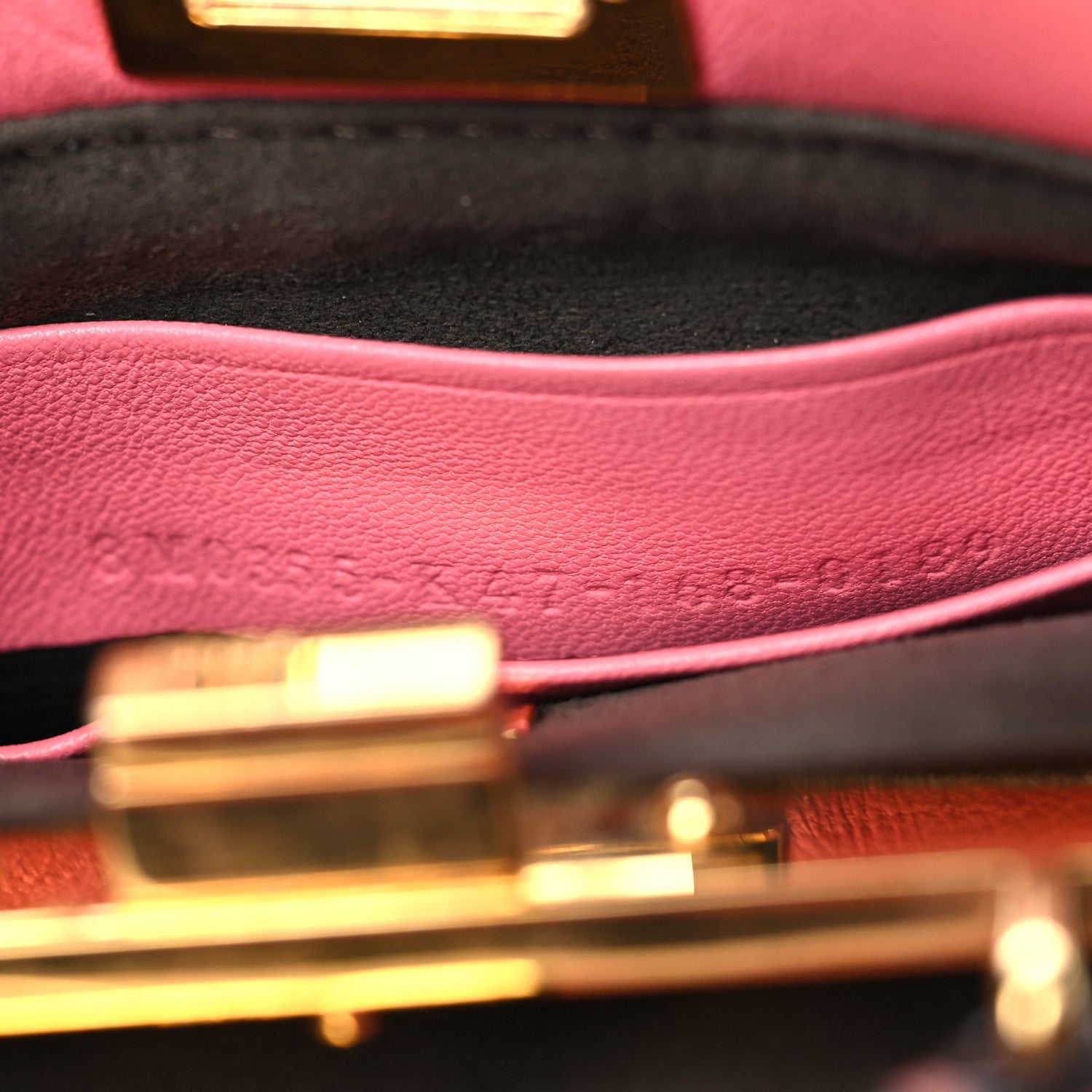Shiny Nappa Micro Peekaboo Iconic Satchel  Rosa Fluo