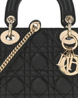Lambskin Cannage Mini Lady D1OR Black
