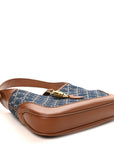New Denim GG Monogram Calfskin Small Jackie 1961 Hobo Blue Tea Cuir