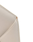 Nappa Intreccio Padded Top Handle Shoulder Bag White