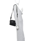 Vitello Daino Soft Camera Crossbody Black