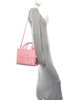 Grained Calfskin Small The Tote Bag Ribbon Pink