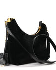 Velvet Nappa Mini Re-Edition Shoulder Bag Black