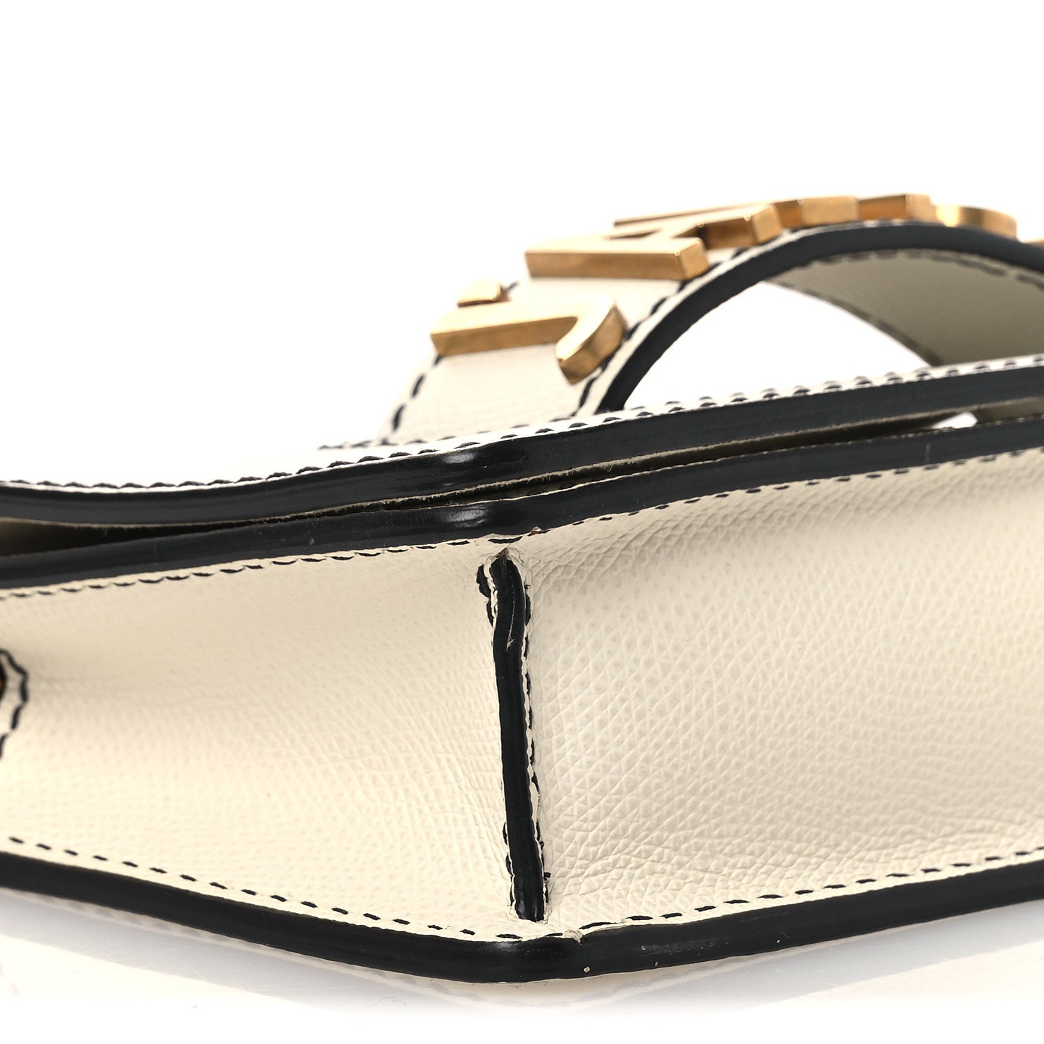 Grained Calfskin Mini J'AD1OR Chain Flap Bag Latte