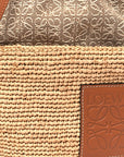Calfskin Raffia Anagram Paulas Ibiza Pochette Bag Natural Tan
