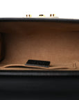 GG Supreme Monogram Calfskin Small Padlock Shoulder Bag Beige Black Cuir