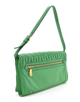 Nappa Matelasse Clutch Menta