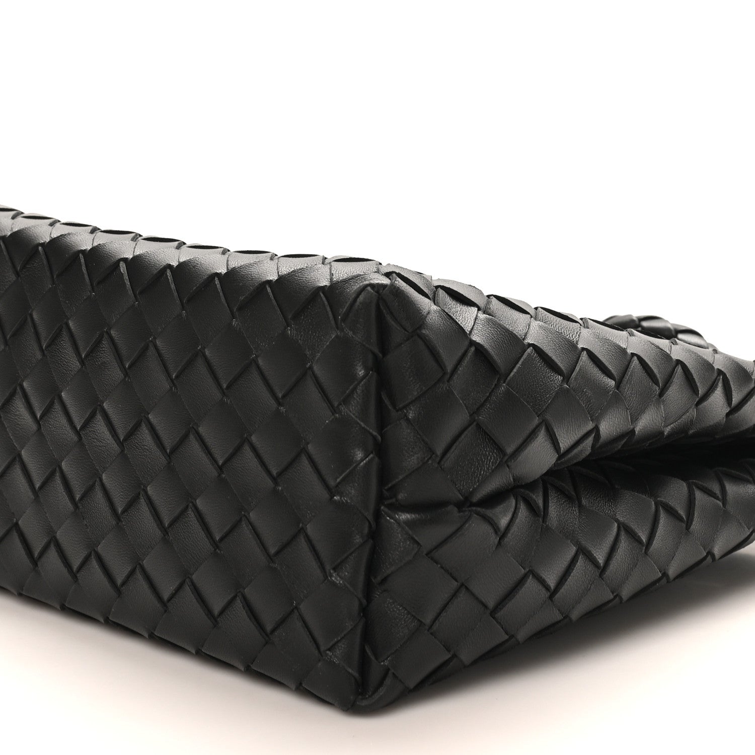 Nappa Intrecciato Medium Andiamo Shoulder Bag Black