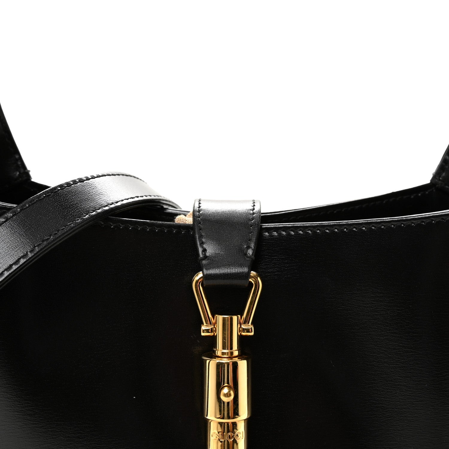 Boarded Dyana Lux Calfskin Small Jackie 1961 Hobo Black