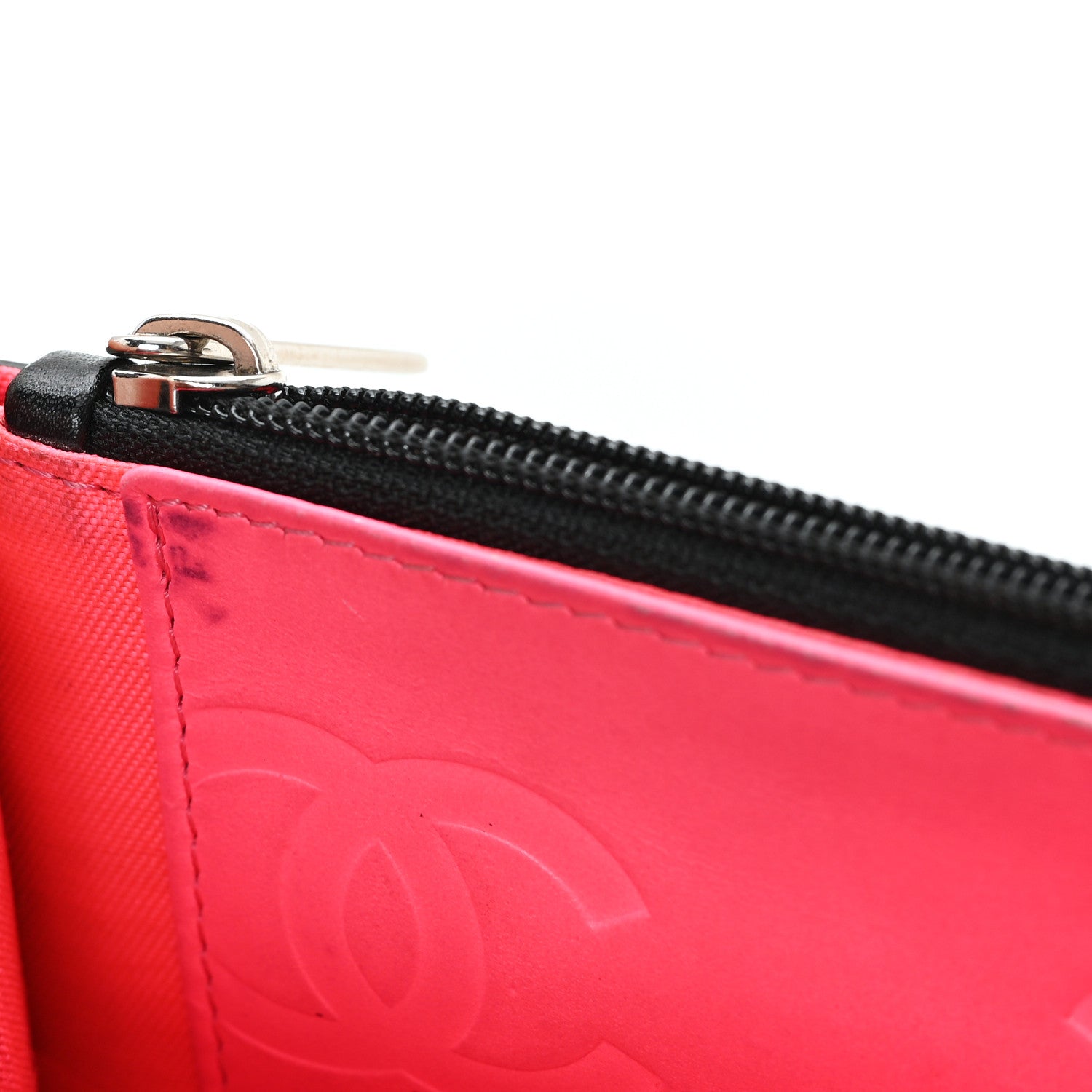 Calfskin Quilted Cambon Wallet on Chain WOC Black