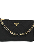 Re-Nylon Tessuto Impuntu Quilted Re-Edition 1995 Chaine Pouch Black