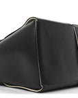 Nappa Maxi Intrecciato Medium Arco Tote Black White