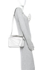 Calfskin Small Puzzle Bag White