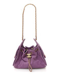 Suede Quilted Mini CHNL 25 Handbag Purple