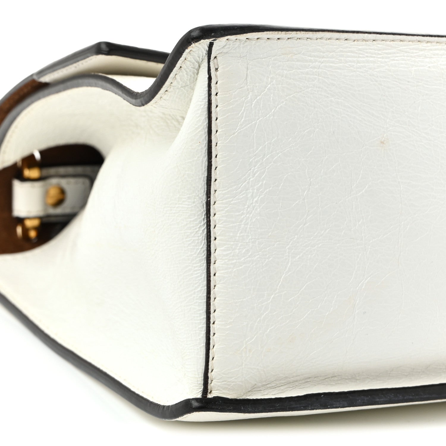 Agnello Old Shine F is FNDI Kan U Shoulder Bag White