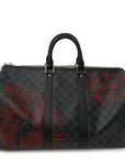 Damier Graphite Rope Keepall Bandouliere 45 Red