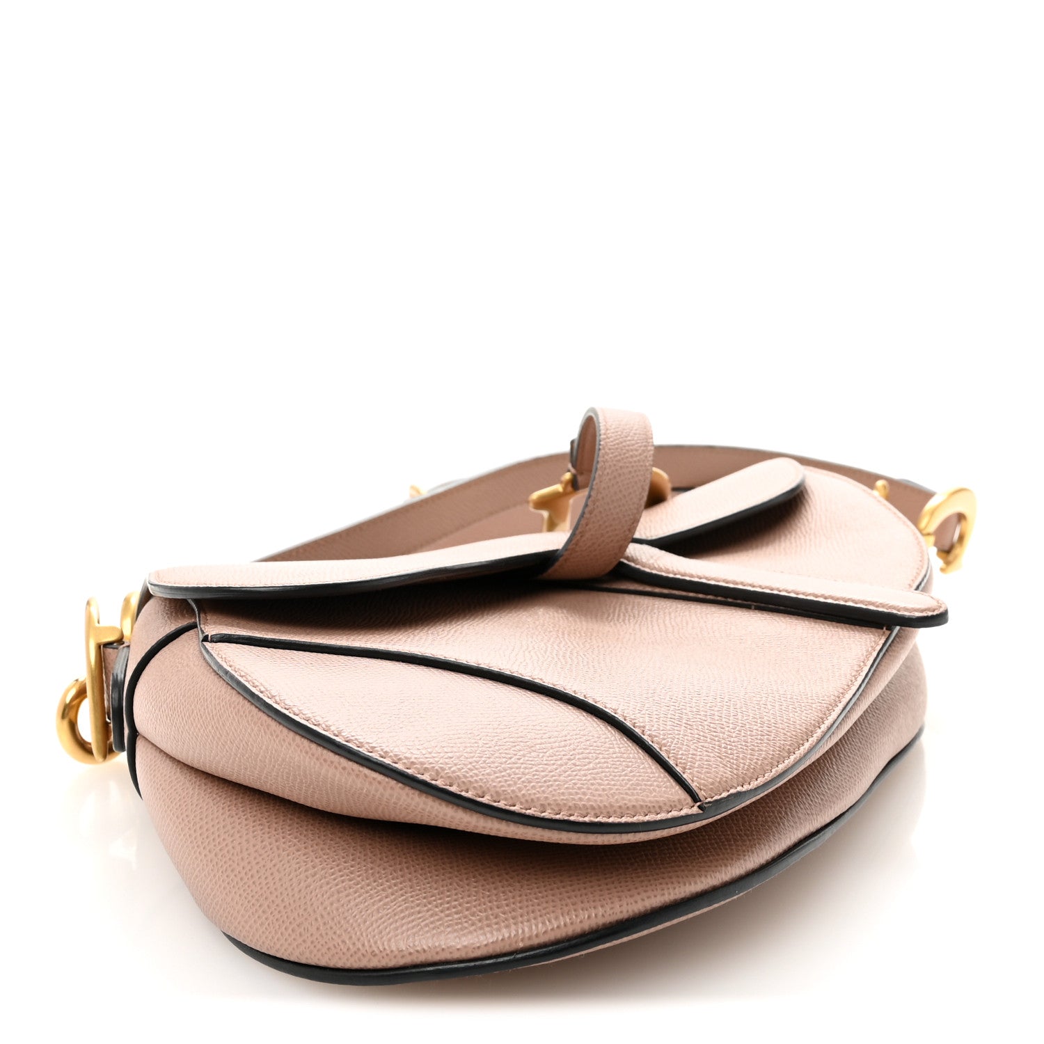 Grained Calfskin Saddle Bag With Strap Fard