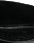 Nappa Intrecciato Long Andiamo Top Handle Clutch Black