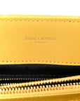 Suede Y Quilted Monogram Medium Loulou Chain Satchel Chartreuse