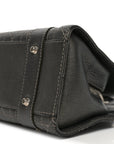 Metallic Calfskin Cannage Stitched Small East West Lady D1OR Bronze