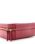 Caviar Quilted Medium CC Filigree Vanity Case Burgundy