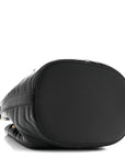 Calfskin Matelasse Sylvie Web GG Marmont Bucket Bag Black