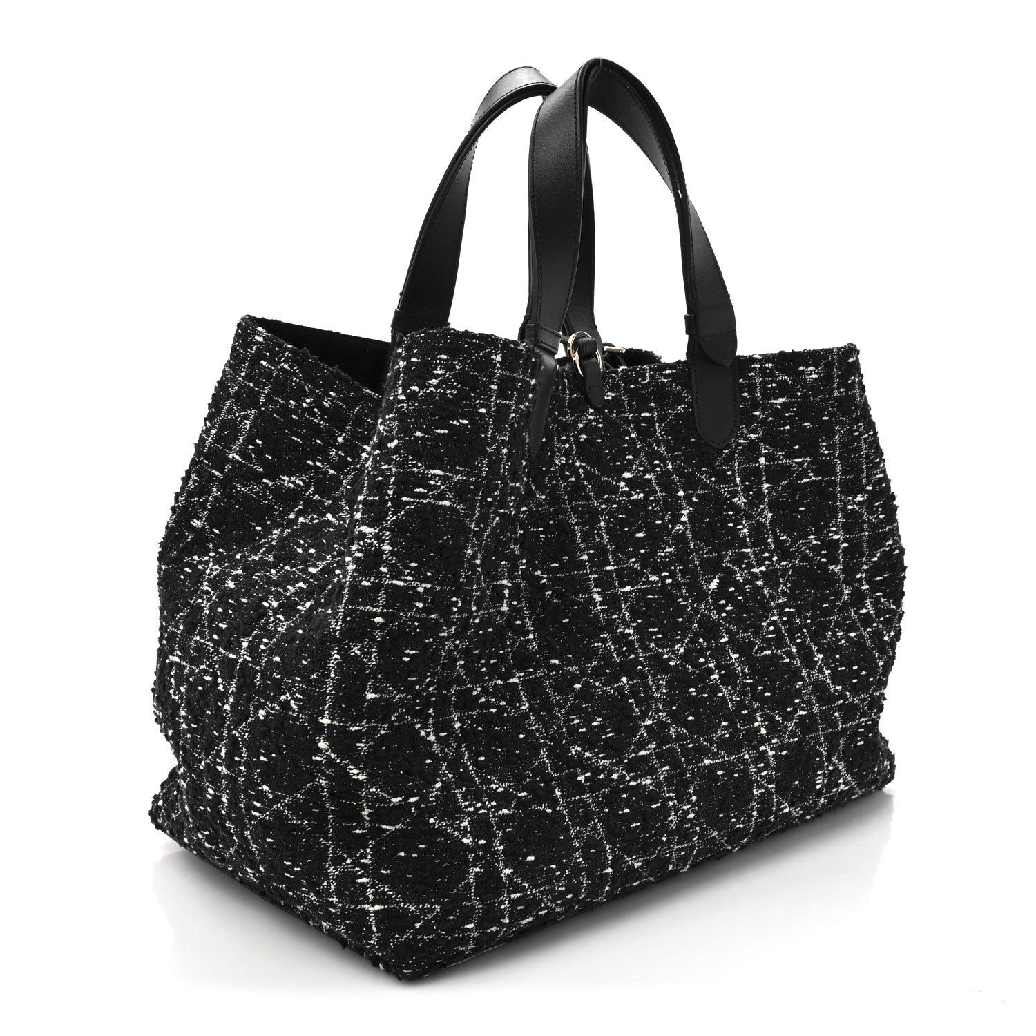 Tweed Cannage Large Toujours Black White