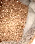 Calfskin Raffia Anagram Paulas Ibiza Pochette Bag Natural Tan