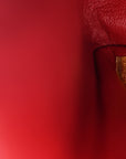 Caviar Quilted Jumbo Double Flap Red