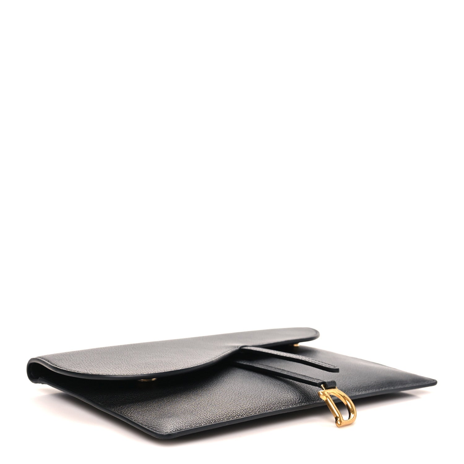 Goatskin Saddle Pouch Black