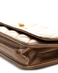 Metallic Calfskin Quilted 2.55 Reissue Wallet On Chain WOC Bronze