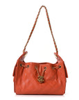 Caviar Quilted Mini CHNL 25 Handbag Dark Orange